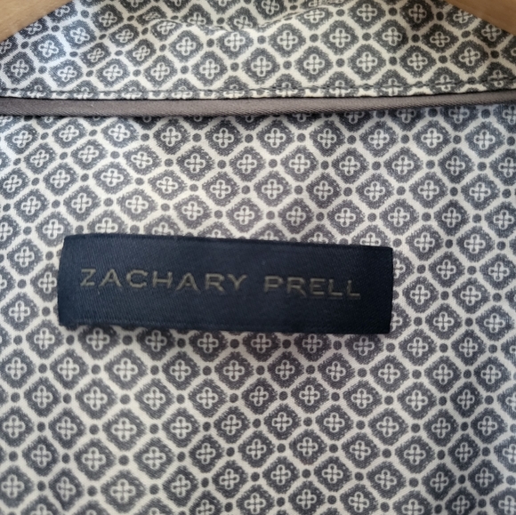 Zachary Prell Modern Mosiac Geometric Print Button Down Shirt - Picture 12 of 12